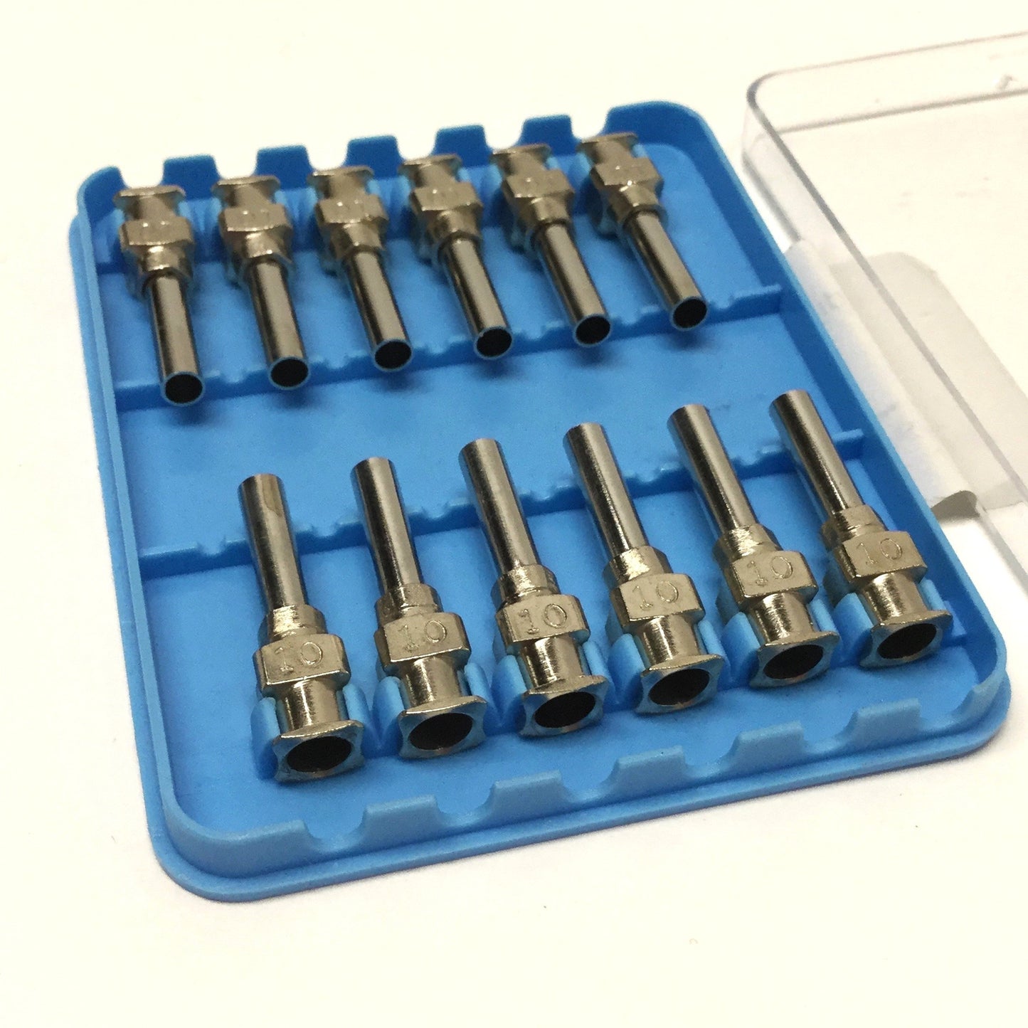 New – Open box Lot of 12 IntelliSpense 9991245-5 Reusable Blunt SS Needle Tips, 10-Gauge x 1/2"