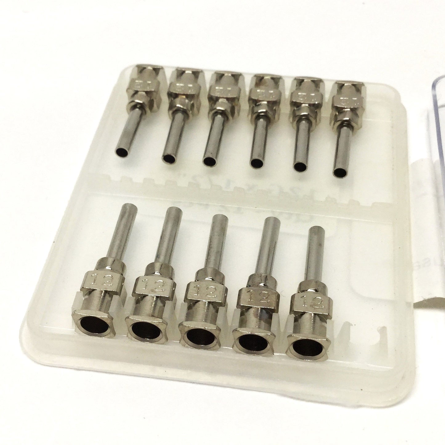 New – Open box Lot of 11 IntelliSpense 9991247-5 Reusable Blunt SS Needle Tips, 12-Gauge x 1/2"