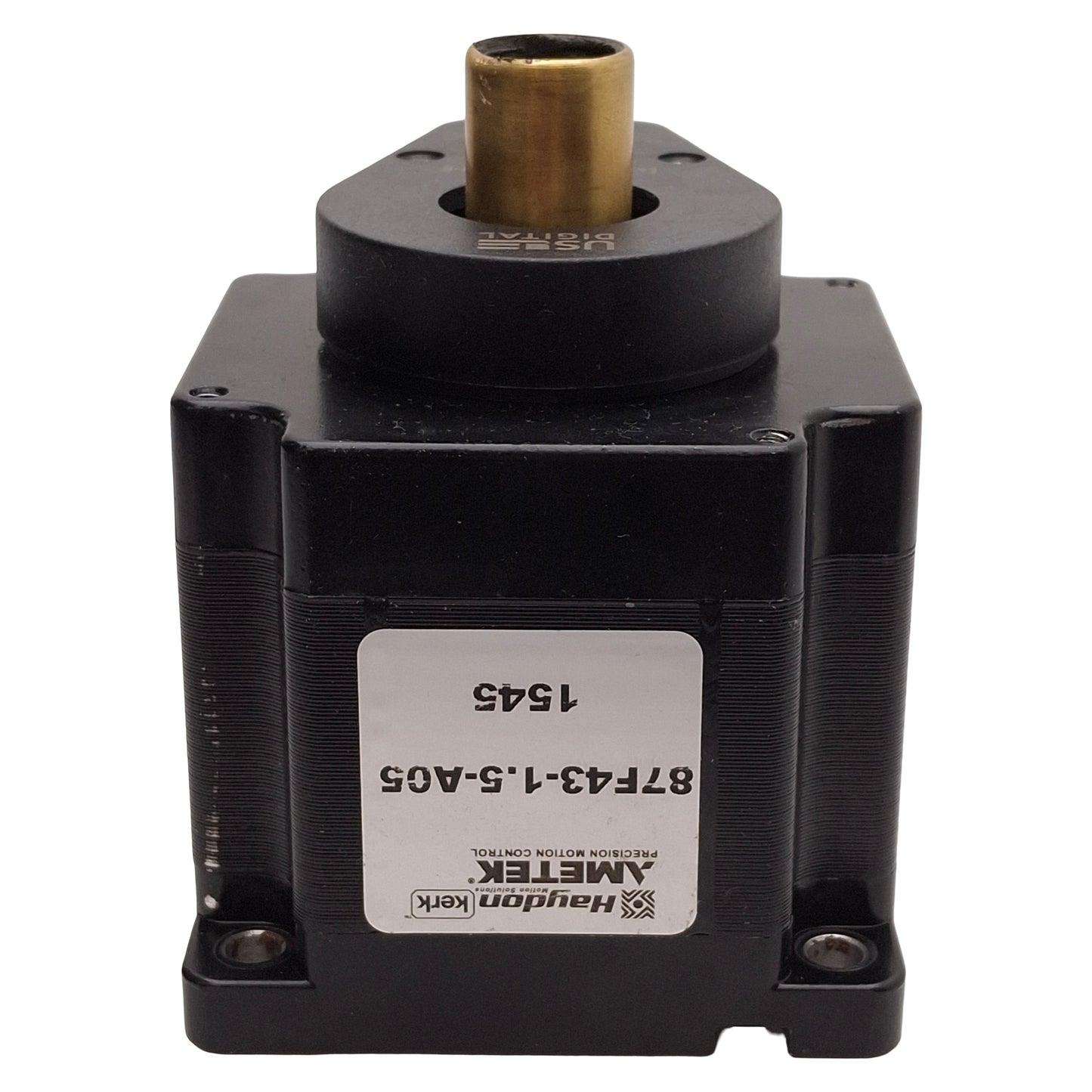 Used Ametek 87F43-1.5-A05 Linear Stepper Motor, 0.0005in/step, 5VDC, NEMA 34 *Dent*
