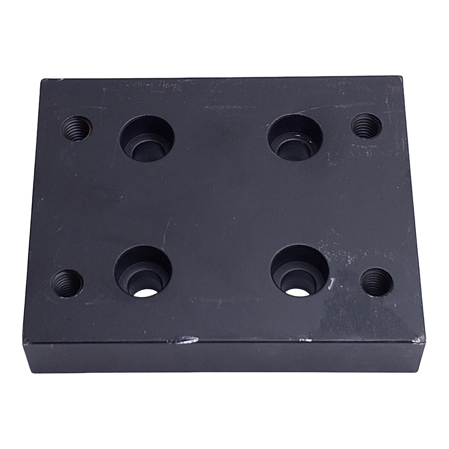 Used 80/20 2420-Black 15 Series Flange Mount Caster Base Plate, 3.750in x 3.00in