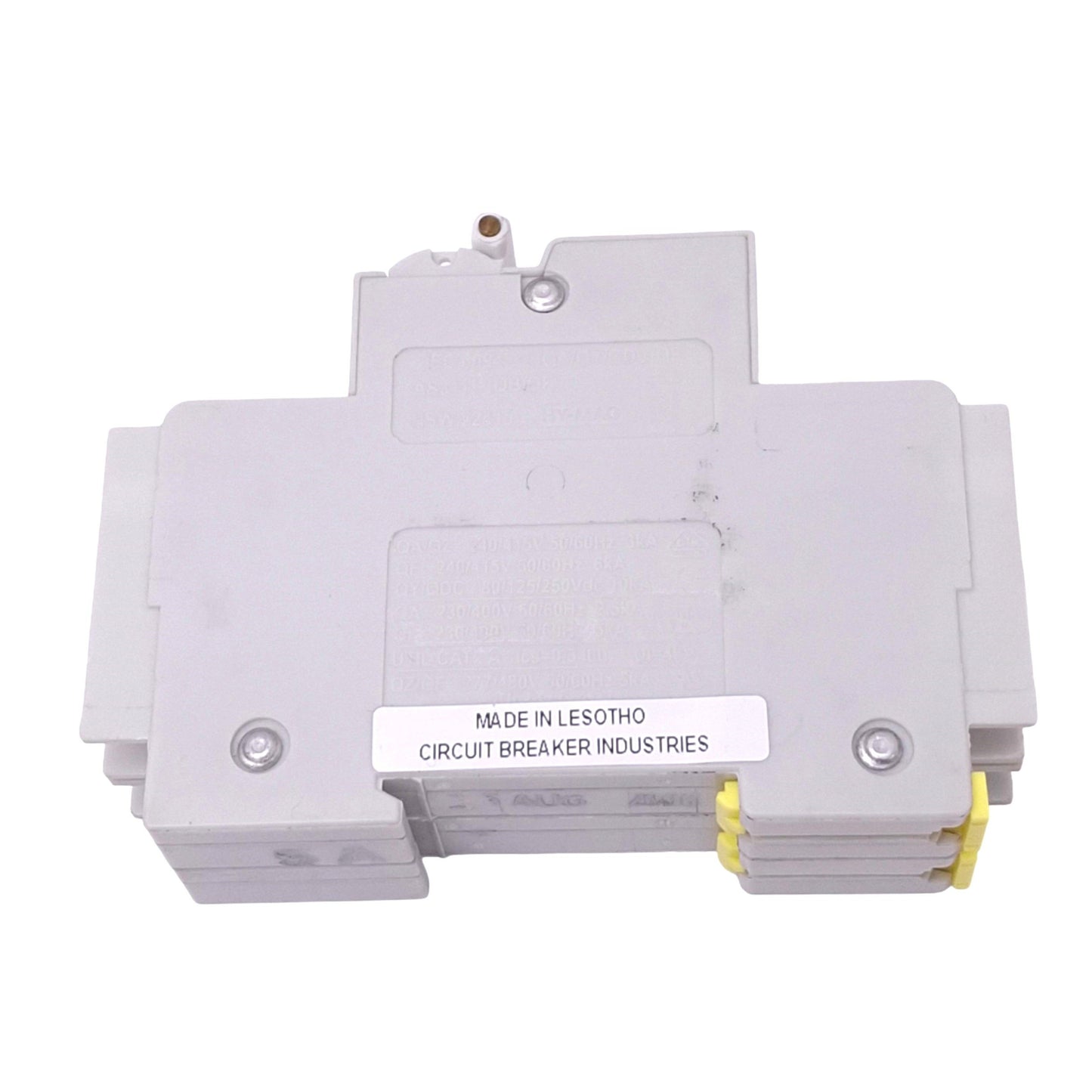 Used CBI QZ-2-13-D-2-05A Circuit Breaker, 2-Pole 5A, 277/480VAC, DIN Rail Mount