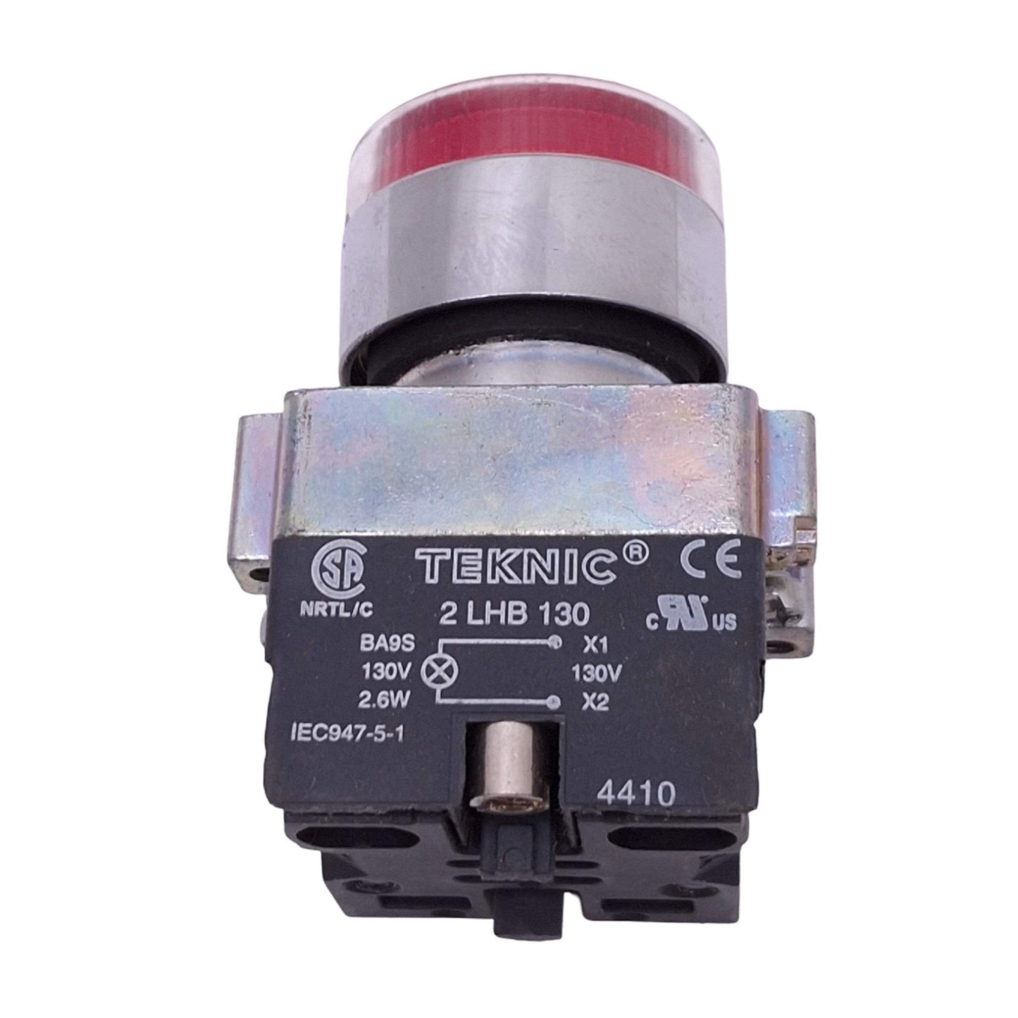 New Altech 2ALF4LB-110 Red Illuminated Pushbutton Switch, ø22mm, 110VAC/DC LED