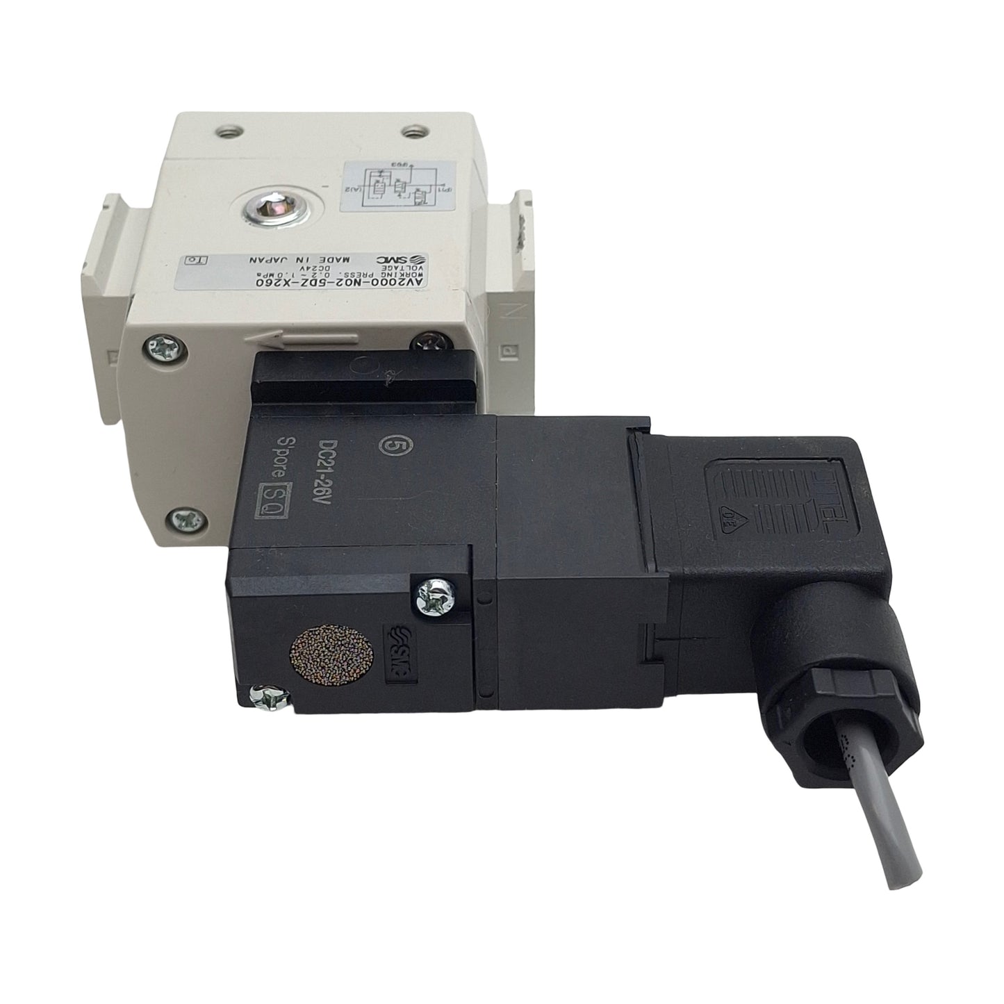 Used SMC AV2000-N02-5DZ-X260 Soft Start Valve, 0.2-1.0MPa, 1/4in NPT, 24VDC Coil