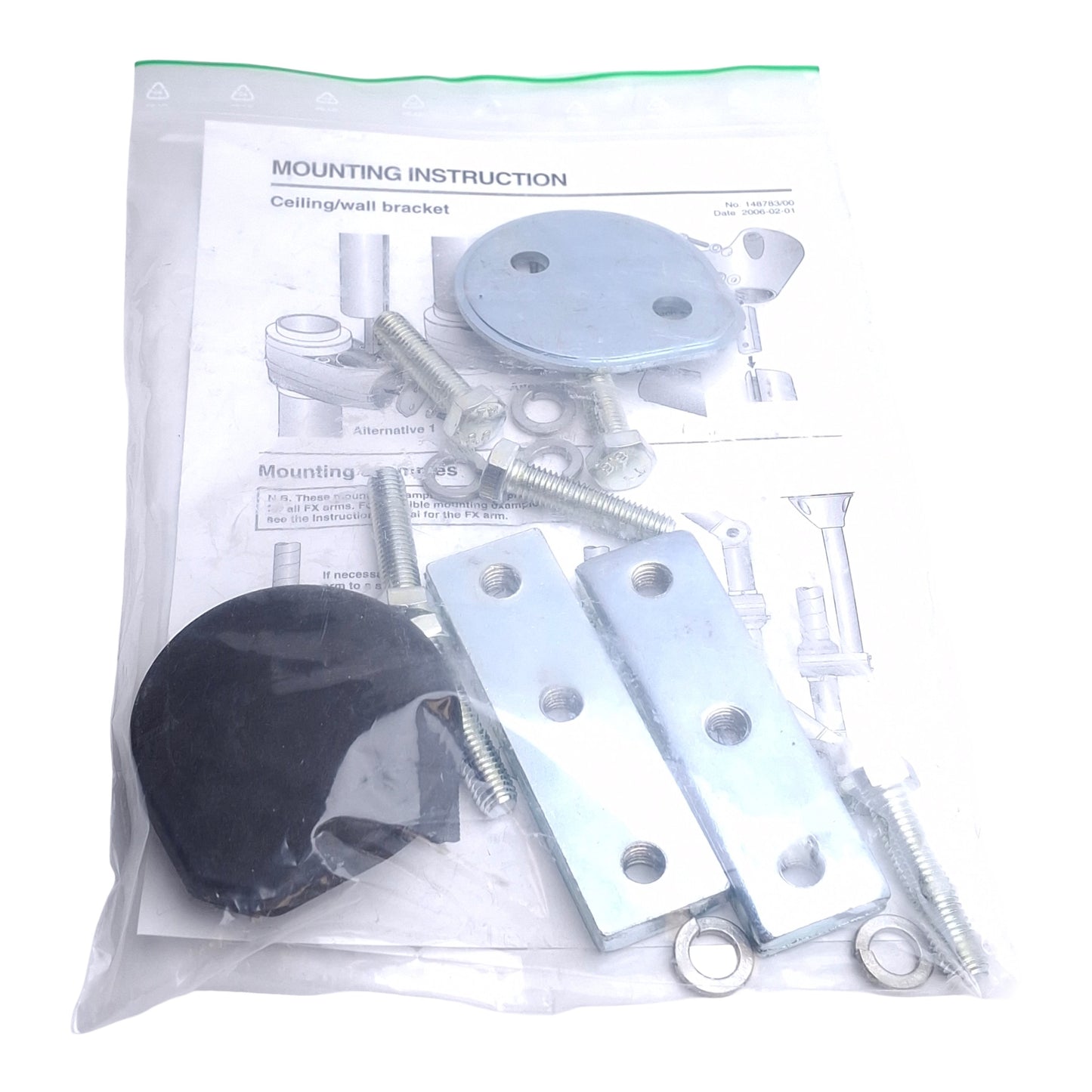 New Nederman 70501244 Wall/Ceiling Connection, FX Wall Mount Bracket, D50/75/100 Arm