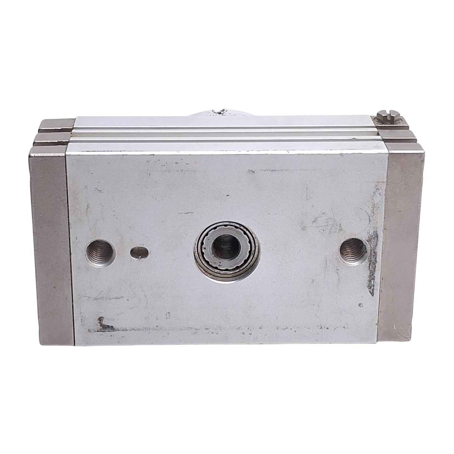 Used SMC MSQB30A Rotary Actuator Table Rack & Pinion Air Cylinder, 0-190°, G 1/8"