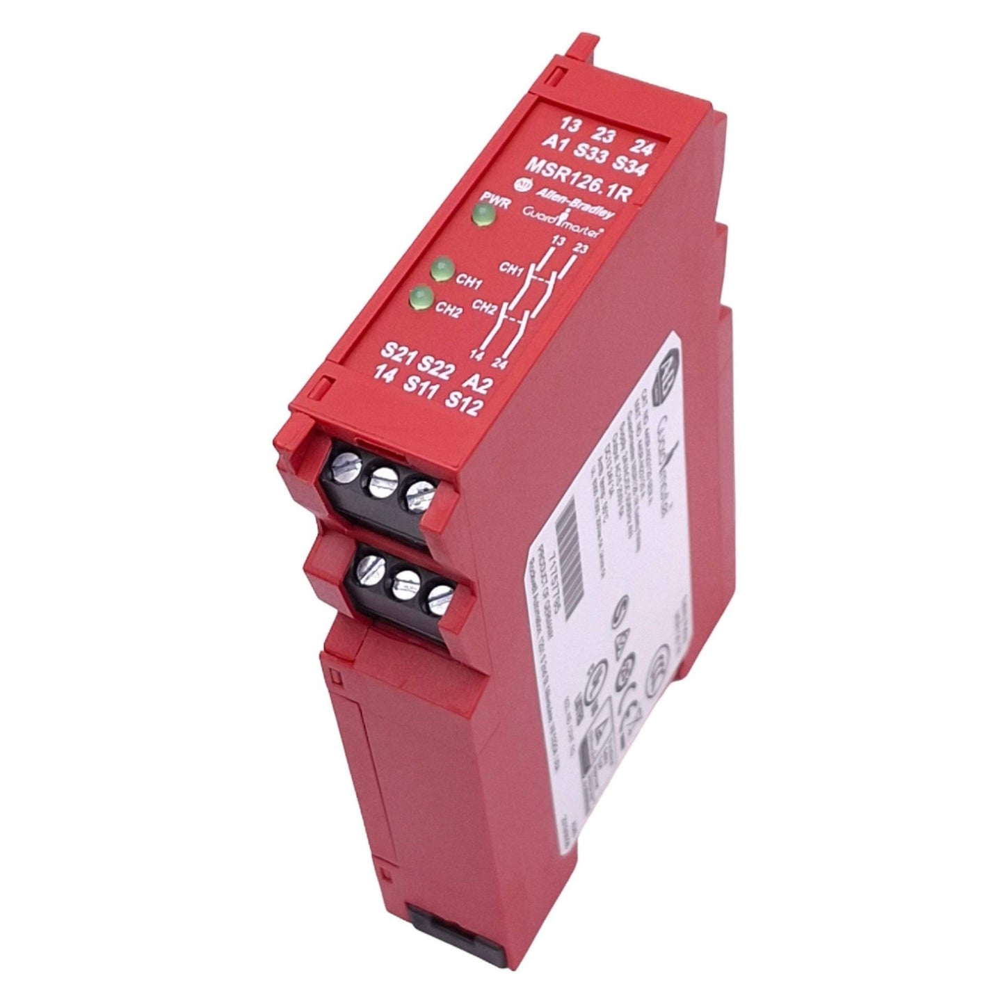 Used Allen Bradley 440R-N23120 MSR126.1R Safety Relay, 2NO, 6A Max, 24VAC/DC Coil