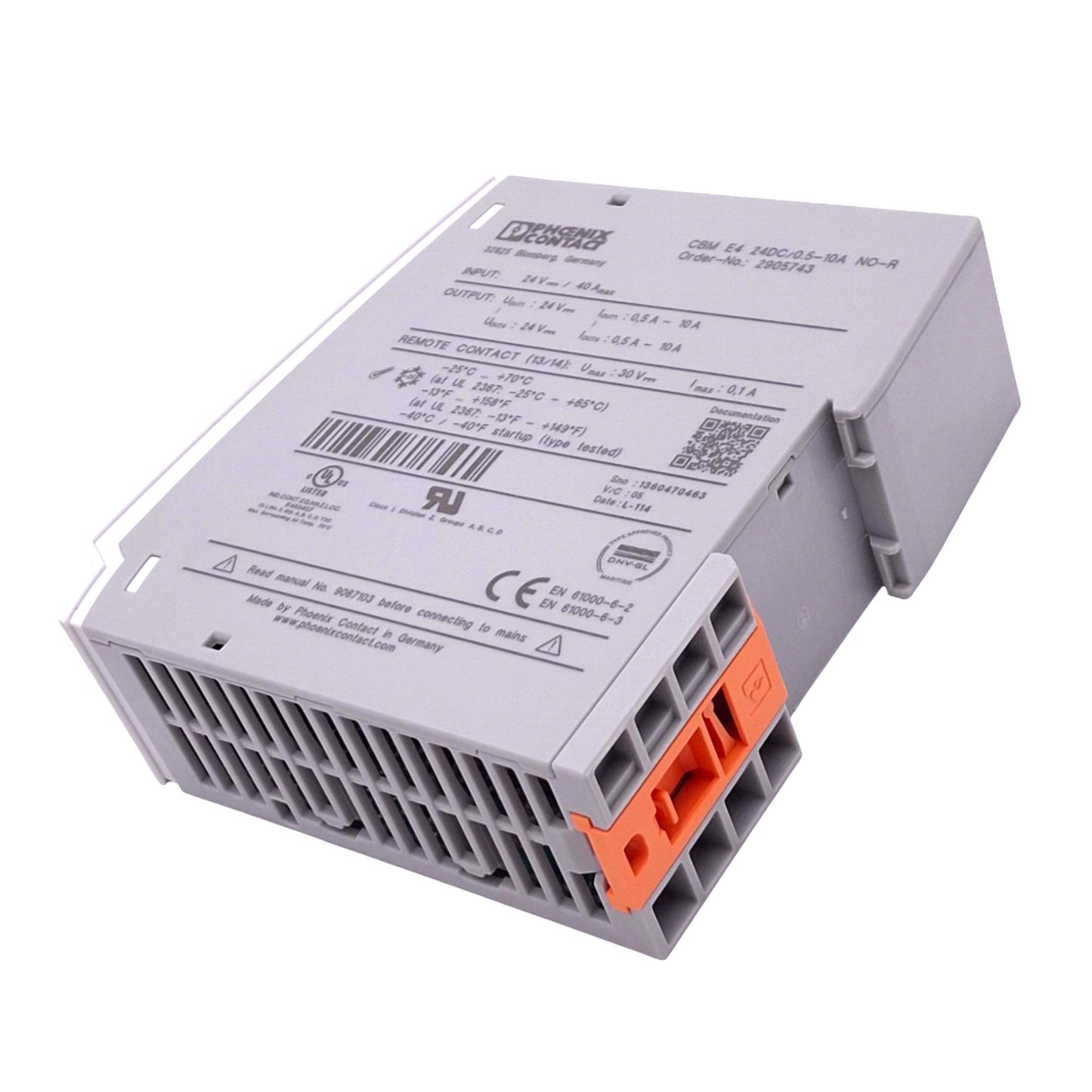 New Phoenix Contact 2905743 CBM E4 24DC/0.5-10A NO-R Electronic Circuit Breaker