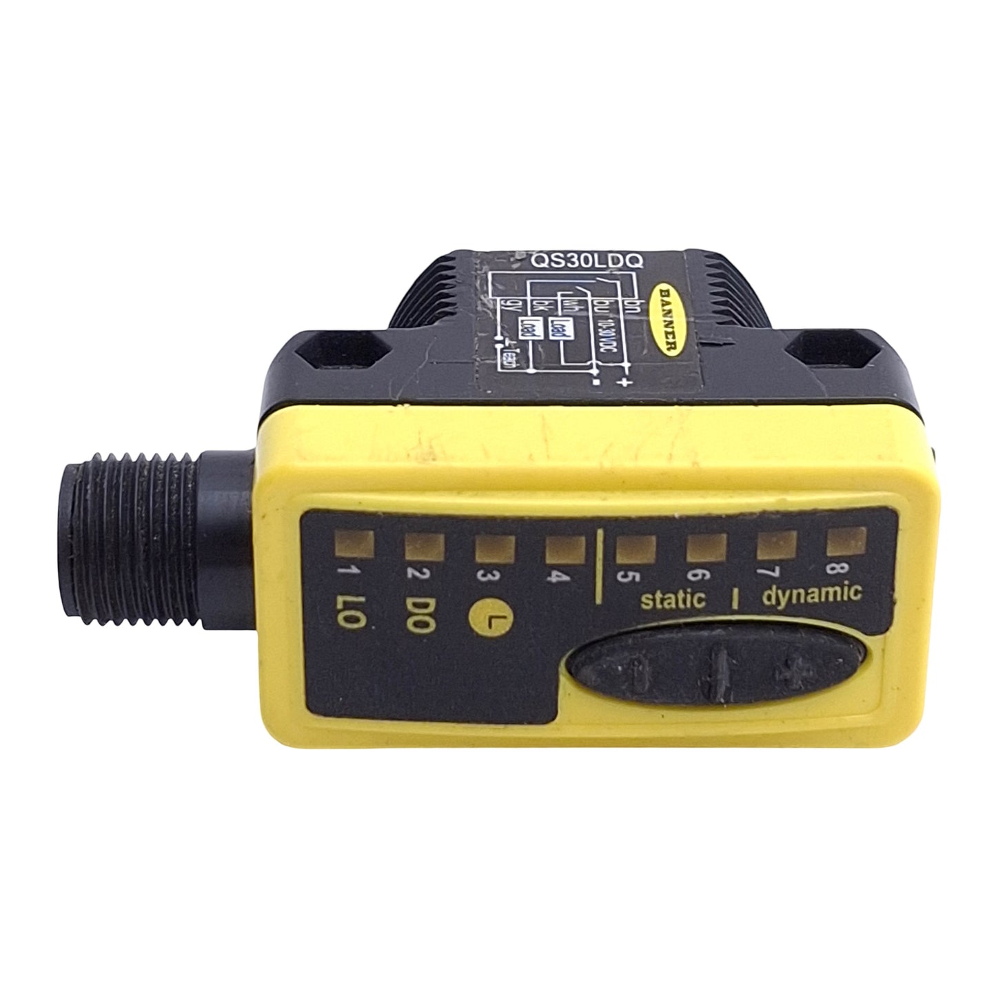 Used Banner QS30LDQ Laser Sensor Diffuse-Mode, Range 400mm 16", Supply 10-30VDC
