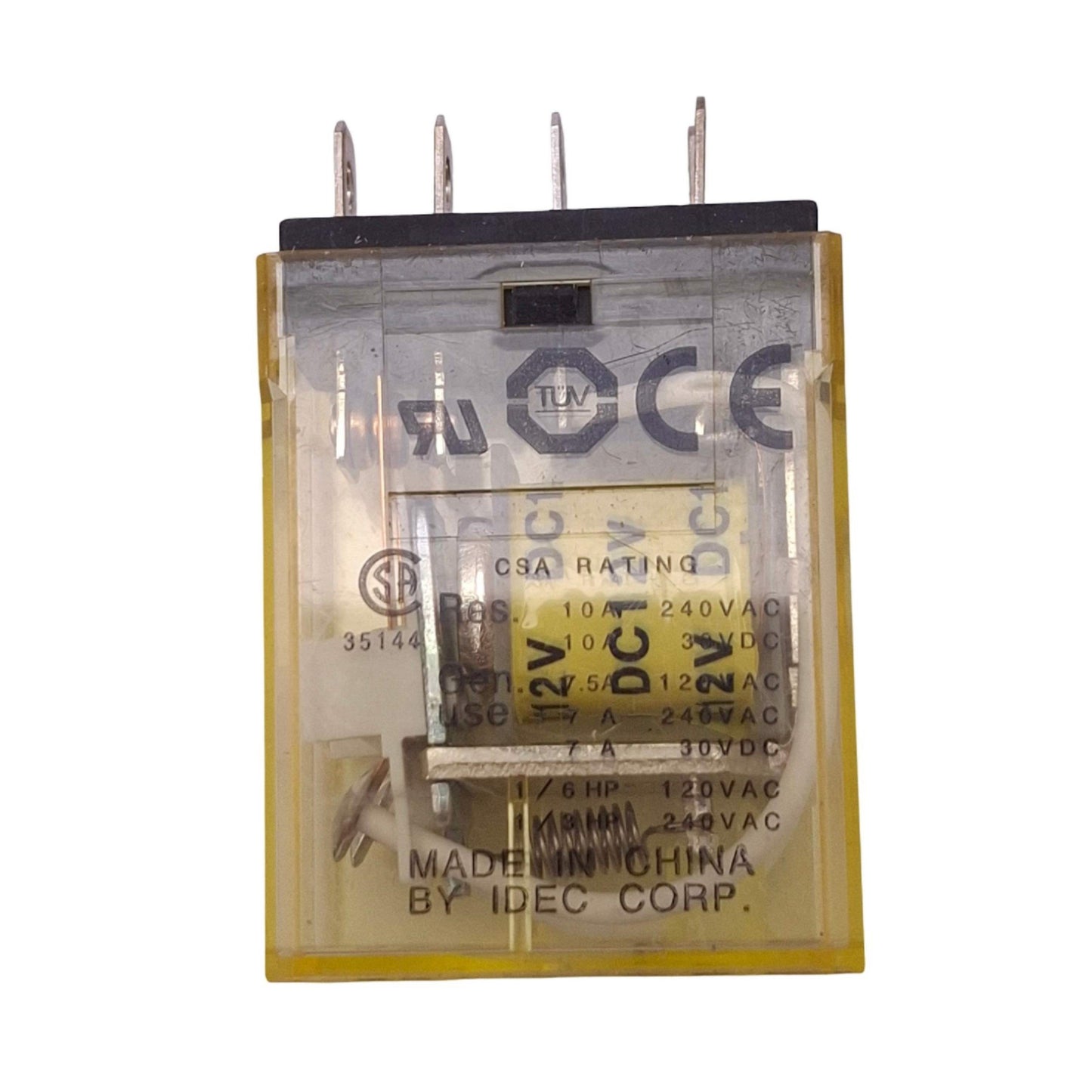 Used Lot of 3 IDEC RH1B-U-DC12V Relays, SPDT, 5-Pin, 10A 240VAC Max, 12VDC Coil