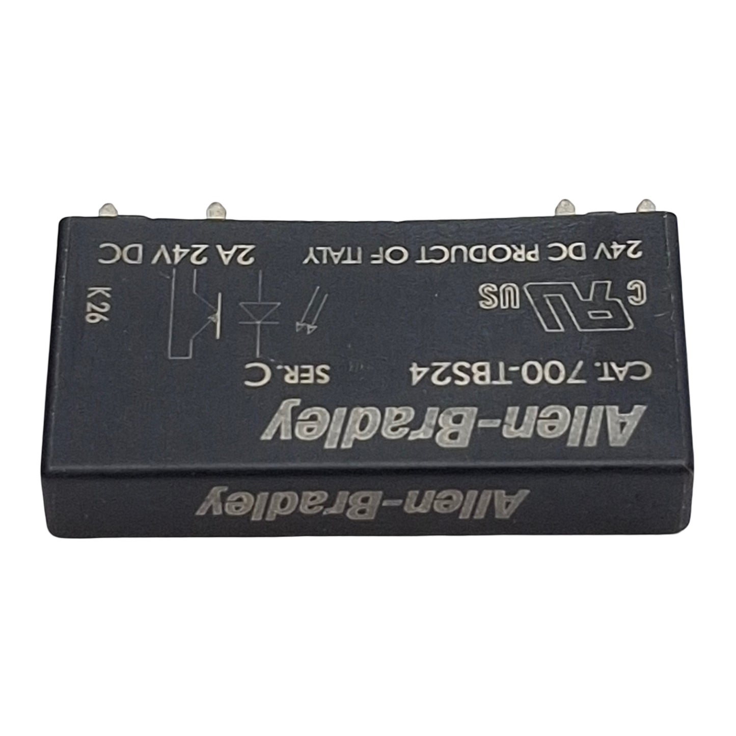 Used Lot of 4 Allen Bradley 700-TBS24 Power Relay, SPST 1N.O., 4-Pin, 2A 24VDC