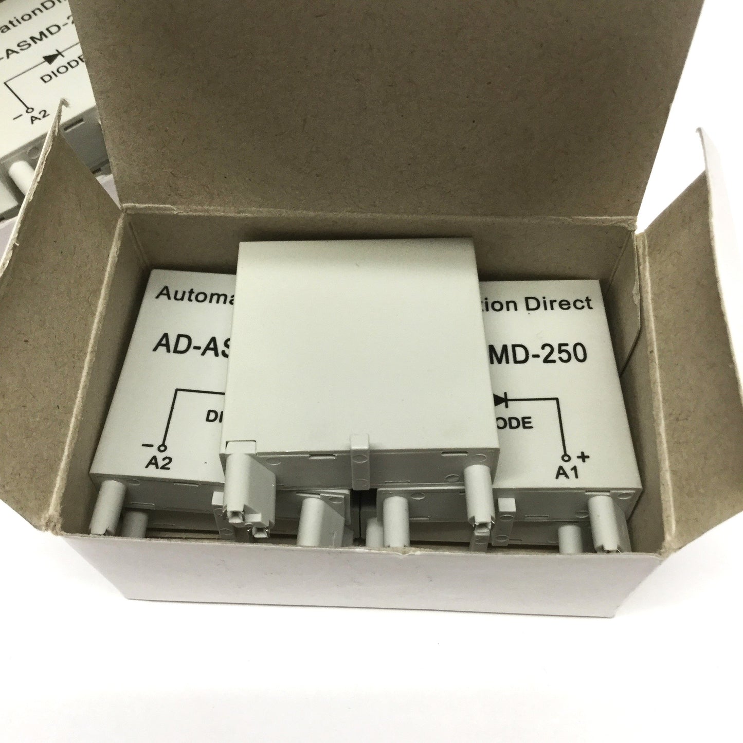 New Lot of 10 Automation Direct AD-ASMD-250 Relay Protection Diode Module, 6-250VDC