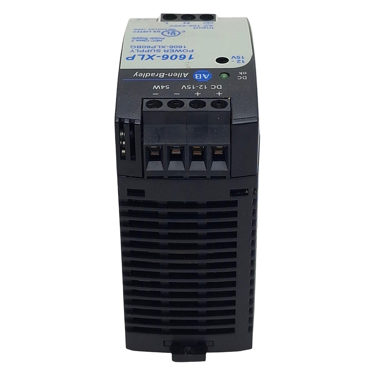 Used Allen Bradley 1606-XLP60BQ Power Supply, 240VAC/300VDC In, 4.5-3.6A 12-15VDC Out