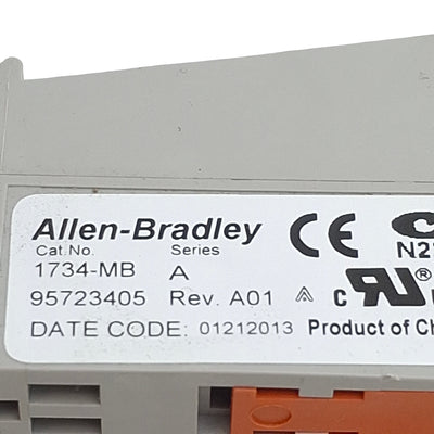 Used Lot of 5 Allen Bradley 1734-MB POINT I/O Module Mounting Base, DIN Rail Mount