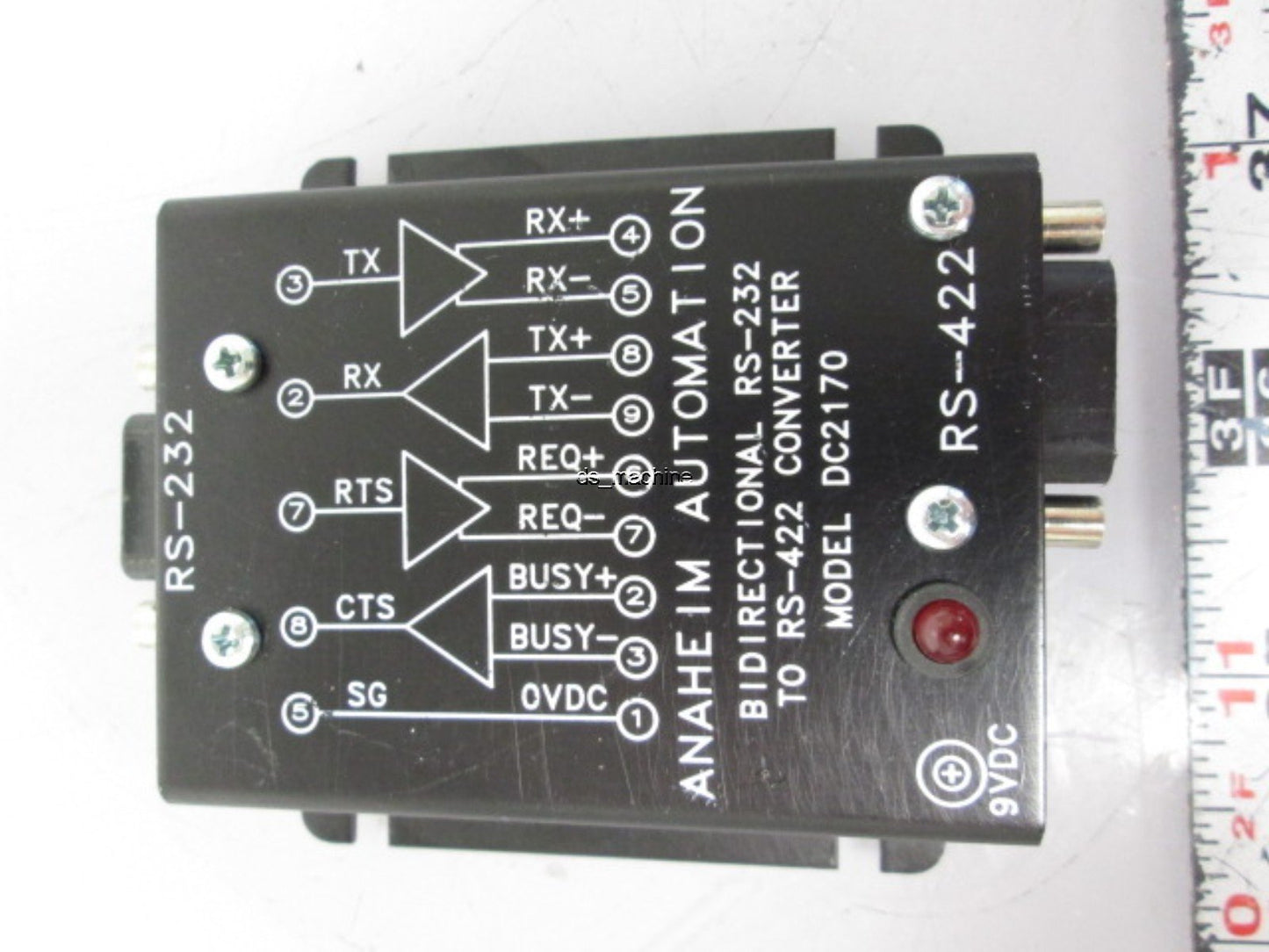 Used Anaheim Automation DC2170 Bi Directional RS-232 to RS-422 Converter w/Power Cord