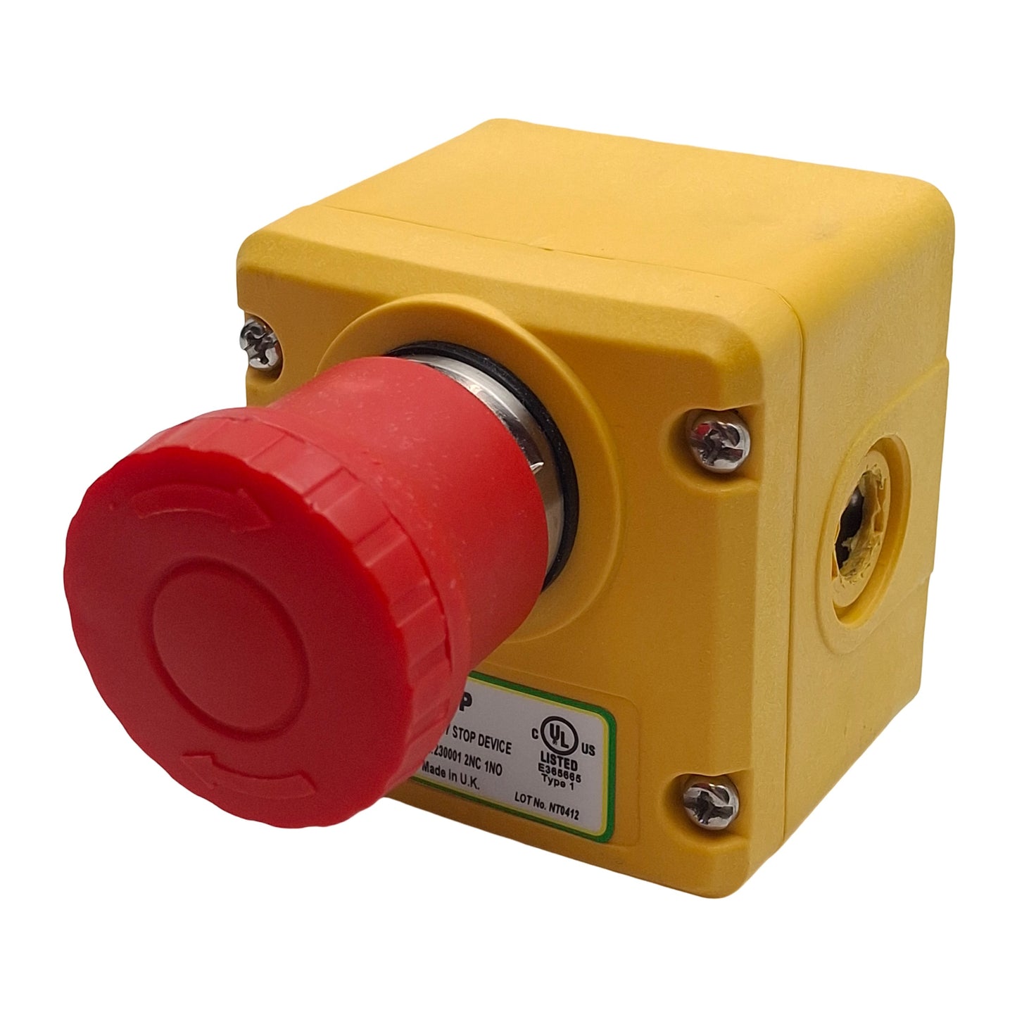 Used Idem ES-P-230001 Emergency Stop Control Station, 2NC 1NO, 1/2in Female NPT
