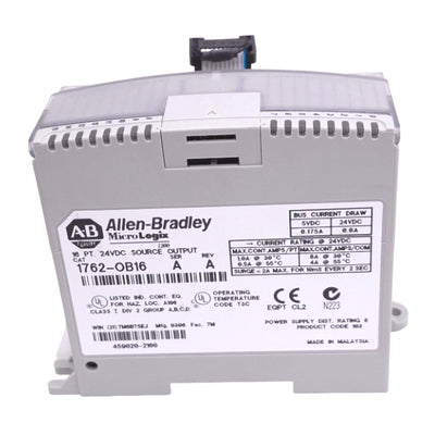 Used Allen Bradley 1762-OB16 MicroLogix1200 DC Output Module, 16-Point, 24VDC Max
