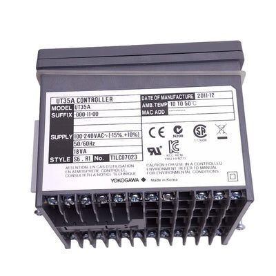 Used Yokogawa UT35A-000-11-00 PV Temperature Controller RTD, T/C, 120/240 VAC