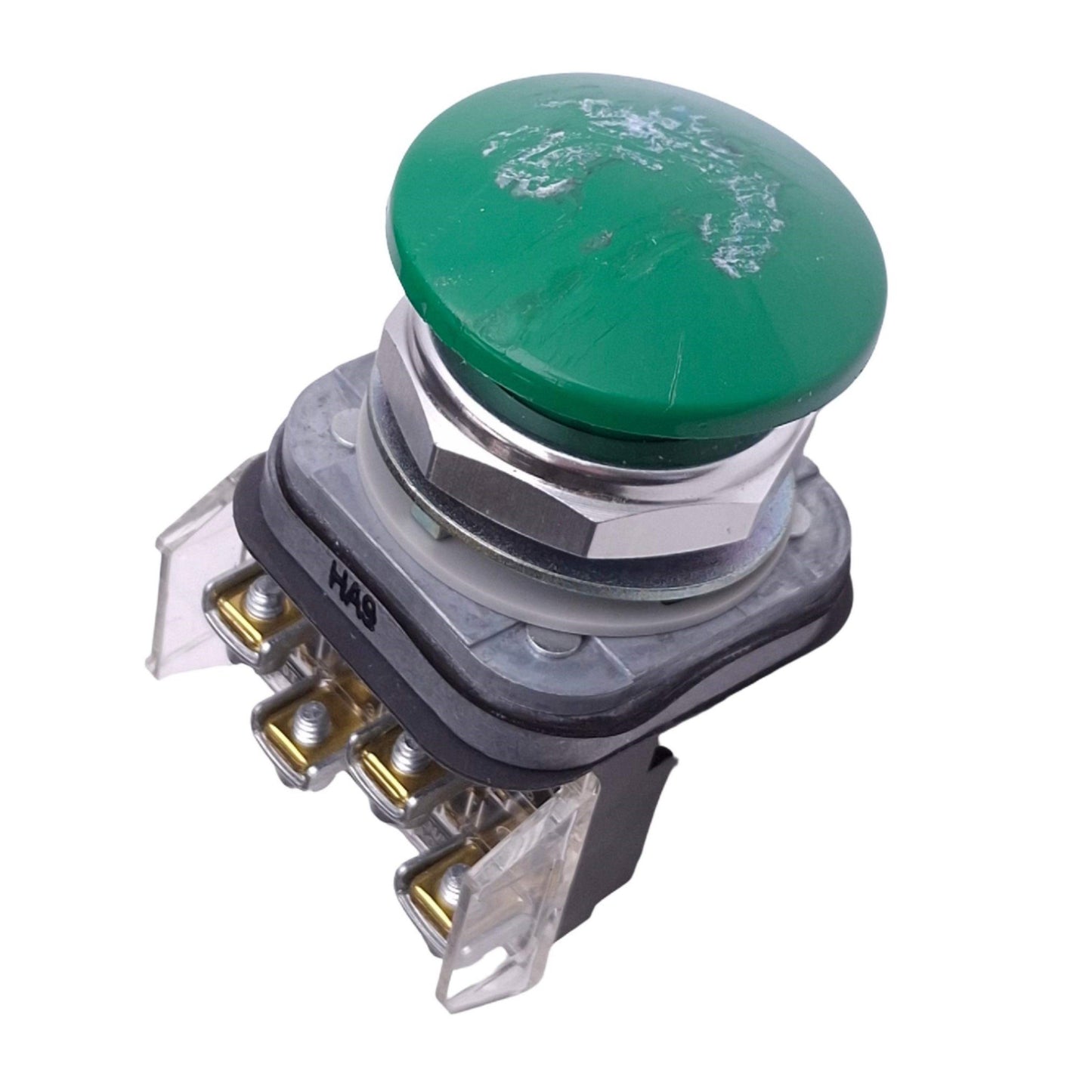 Used Allen Bradley 800T-D1A Push Button Switch, 30mm, 1NC 1NO, 600VAC 10A Max