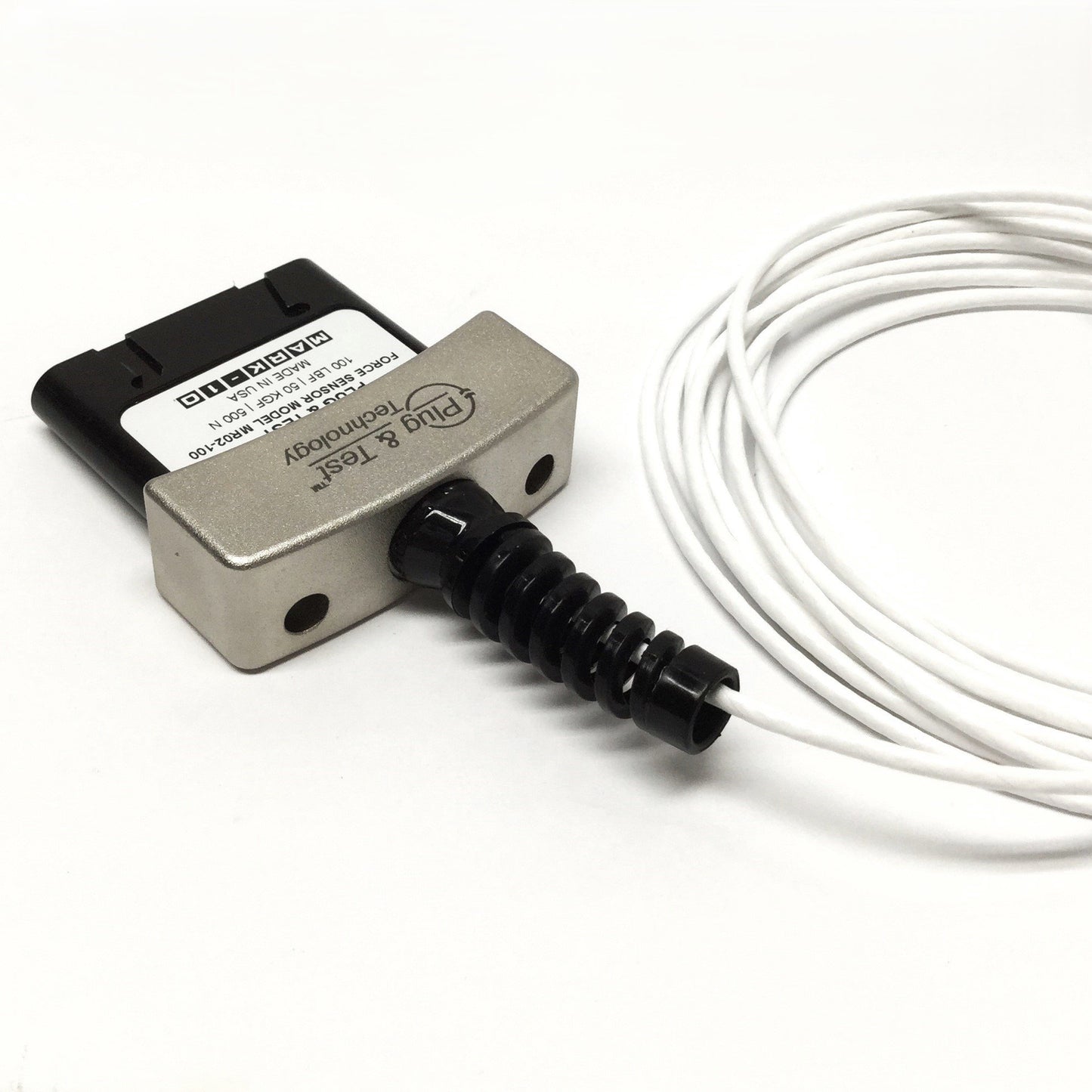 New – Open box Mark-10 MR02-100 Plug & Test Force Sensor Compression Load Cell 100lbf / 500N