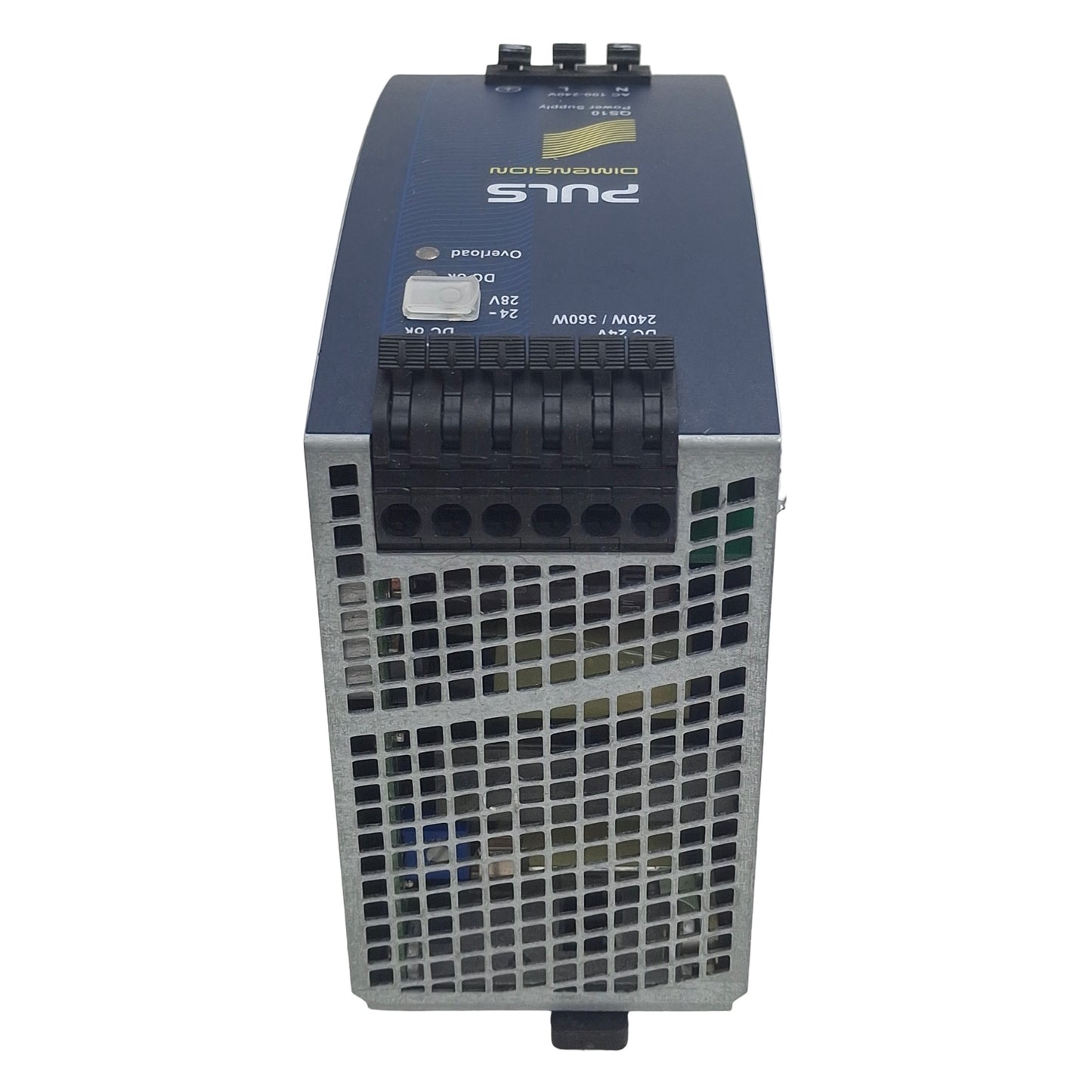 Used Puls QS10.241 Power Supply, 100-240VAC In, 10A 24VDC 240/360W Out, DIN Rail