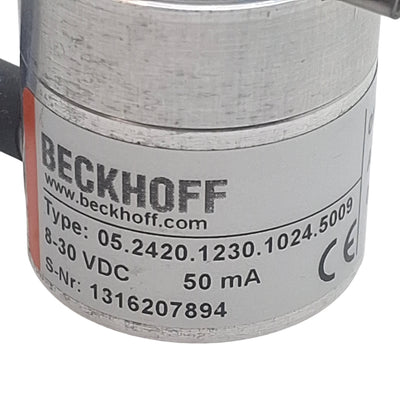 Used Beckhoff 05.2420.1230.1024.5009 Incremental Encoder, ø6.35mm, 8-30VDC, 200kHz