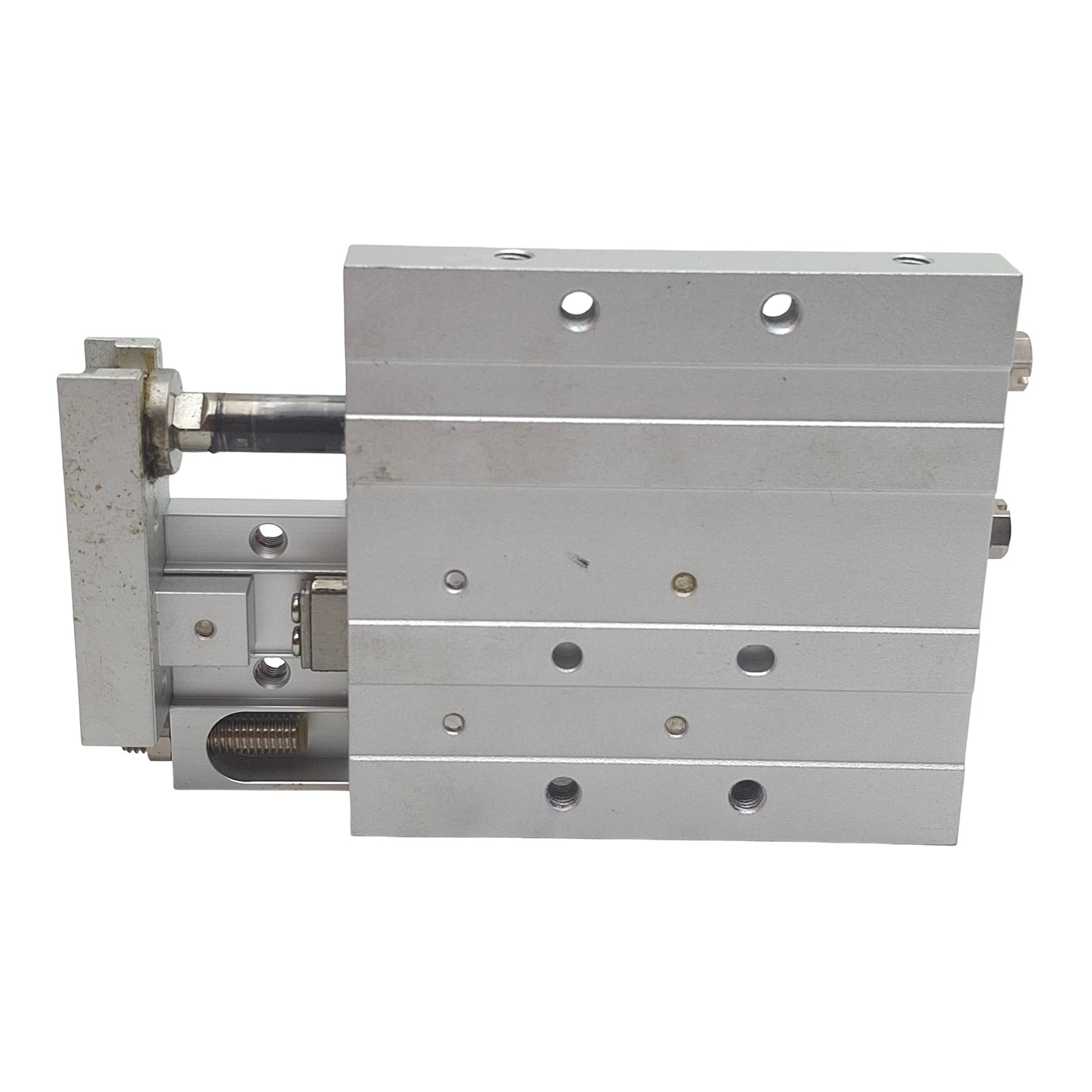 Used SMC MXF16-30 Pneumatic Slide Table, Bore: 16mm, Stroke: 30mm, 0.15-0.7MPa M5x0.8