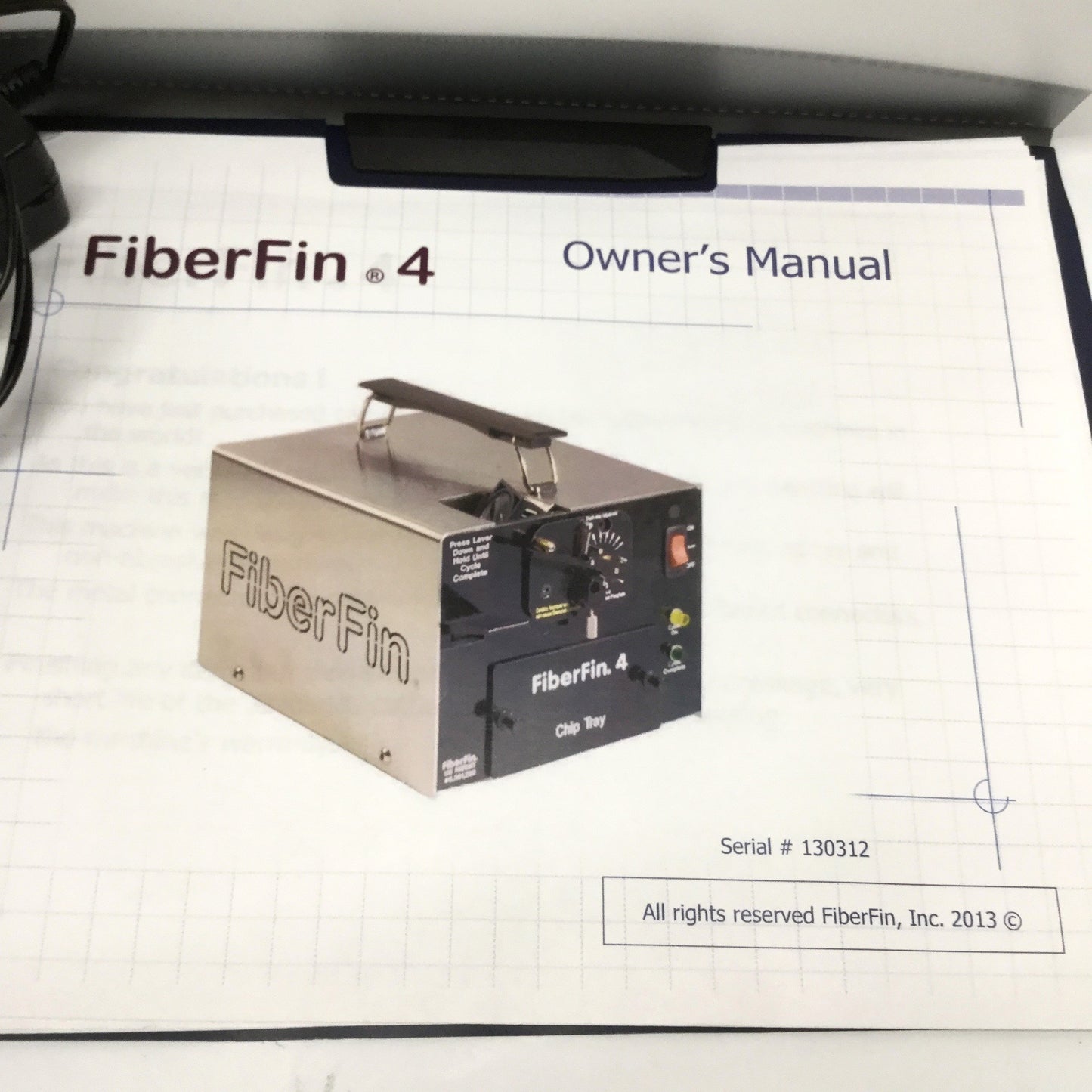 Used FiberFin FF-FF4 POF Optical Fiber Diamond Finishing Machine 4mm w/SMA Face Plate