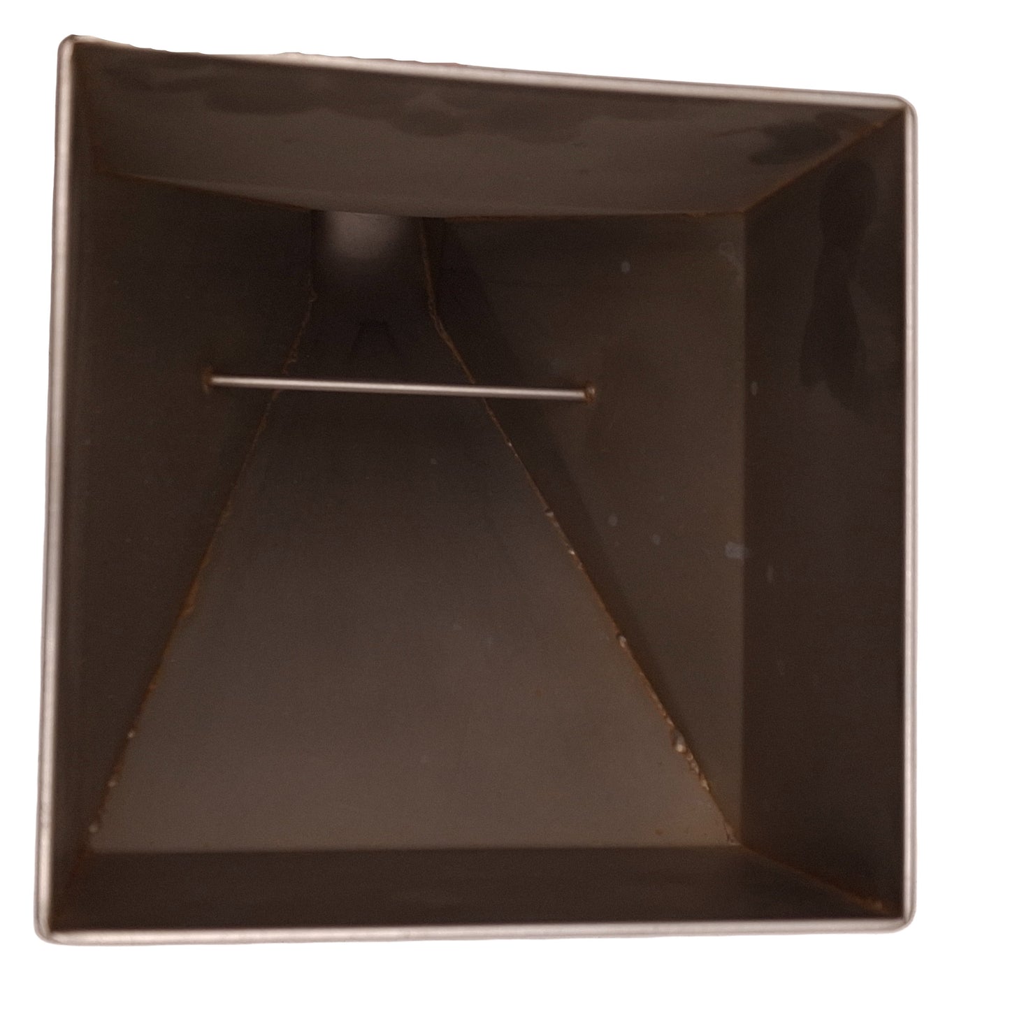 Used Stainless Steel 90 Degree Material Hopper With Latch, 132mm x 132mm Inlet