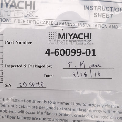 New Unitek Miyachi 4-60099-01 SI Laser Fiber Optic Cable For LW50A ø400µm x 5m Long