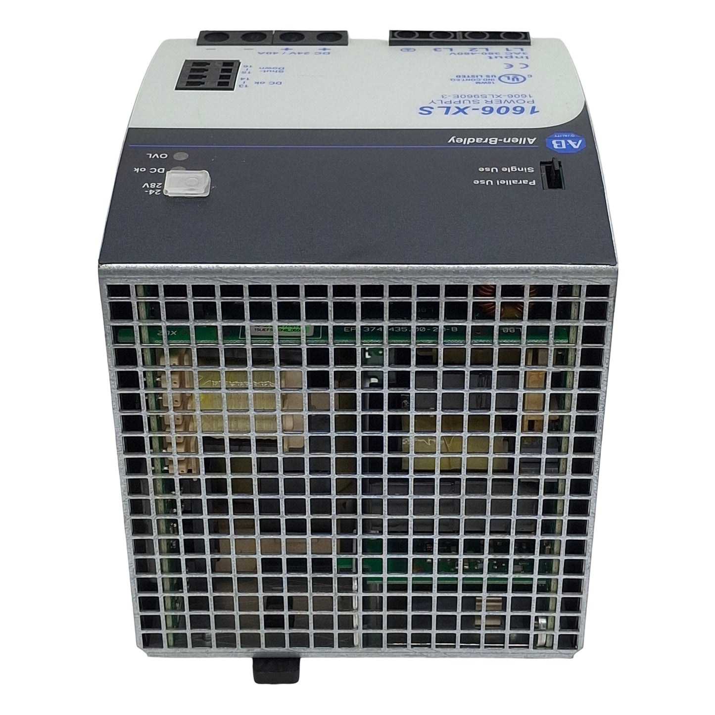Used Allen Bradley 1606-XLS960E-3 Power Supply, 3-PH 380-480VAC In, 40A 24VDC Out