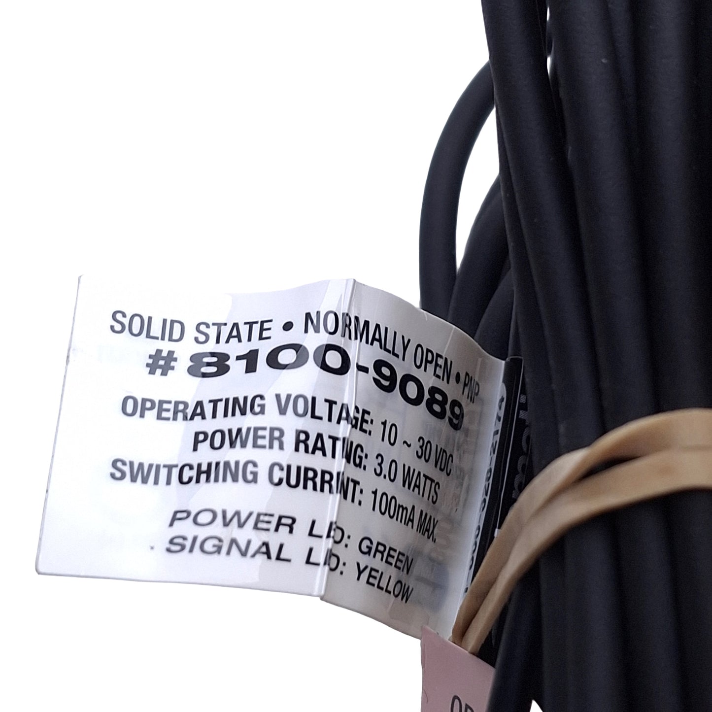 New – Open box Tolomatic 8100-9089 Proximity Sensor Switch, Solid State, PNP-NO w/ 5m QD