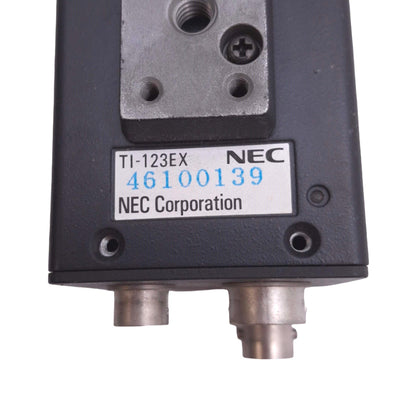 Used NEC TI-123EX CCD Machine Vision Camera, BNC Out, C-Mount Lens, 12VDC 0.2A