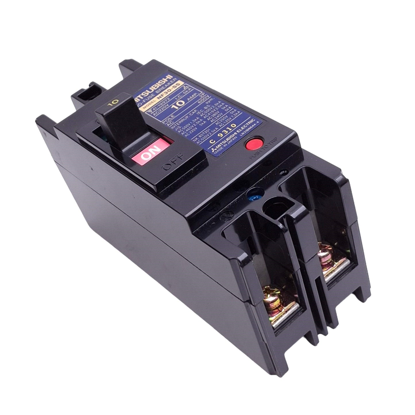 New Mitsubishi NF30-SS 10A No-Fuse Circuit Breaker, 2-Pole 10A, 600VAC Max