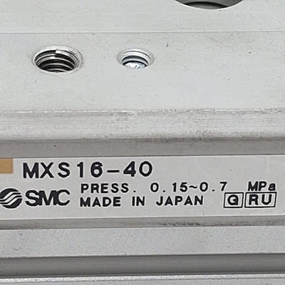Used SMC MXS16-40 Linear Pneumatic Slide Table, ø16mm Bore, 40mm Stroke, 0.7MPa, M8