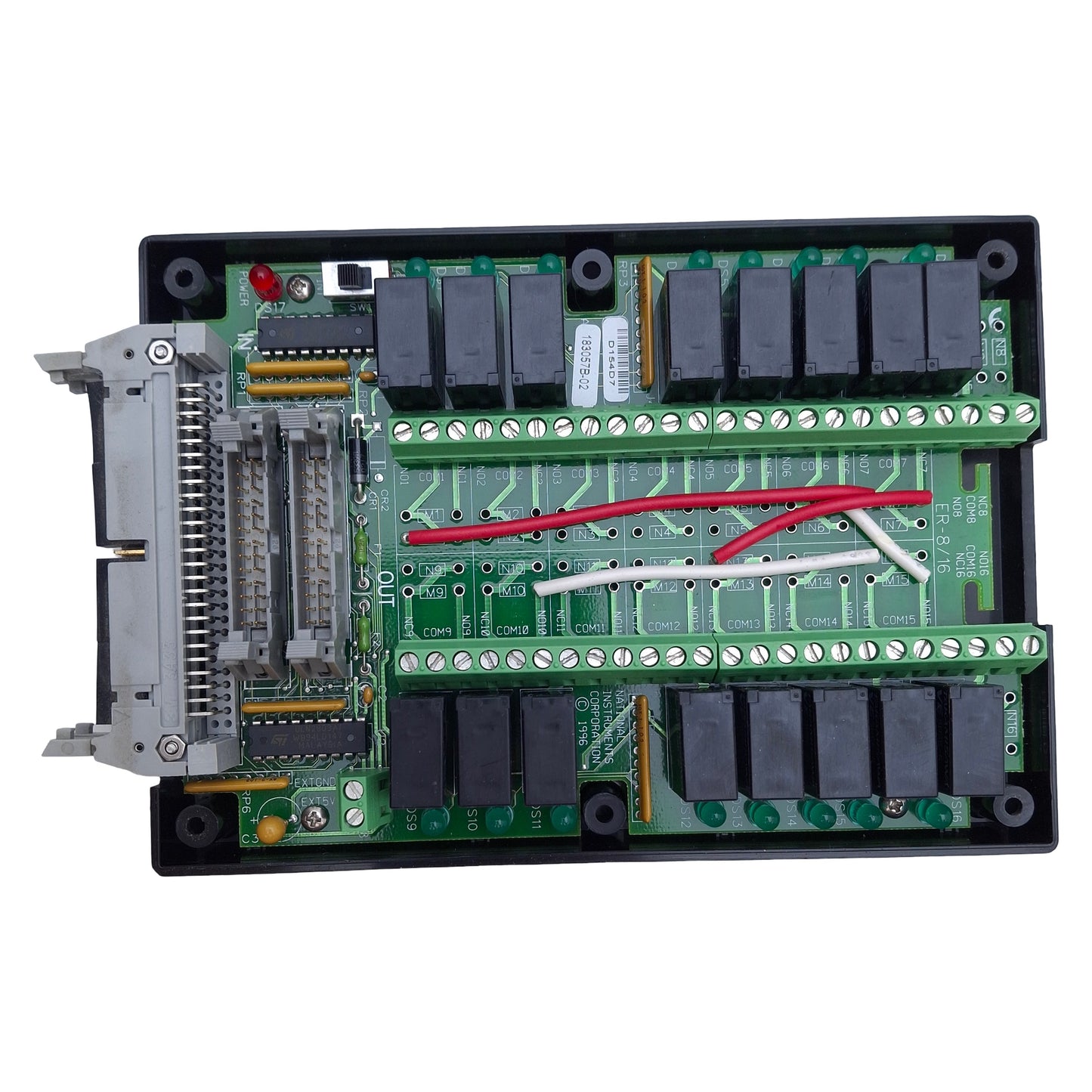Used National Instruments ER-16 Relay Board SPDT, 16-Channels, 50-pin/26-pin Male