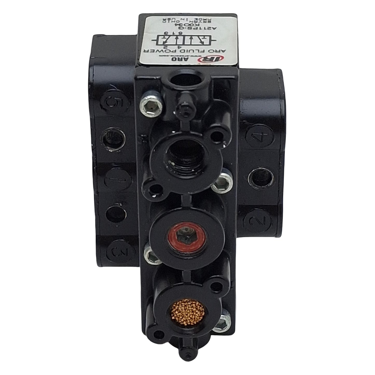 Used Aro Fluid A211PS-G Air Pilot Valve, 4/2-Way, 1/8in NPT, 30SCFM, 150psi, 40µm