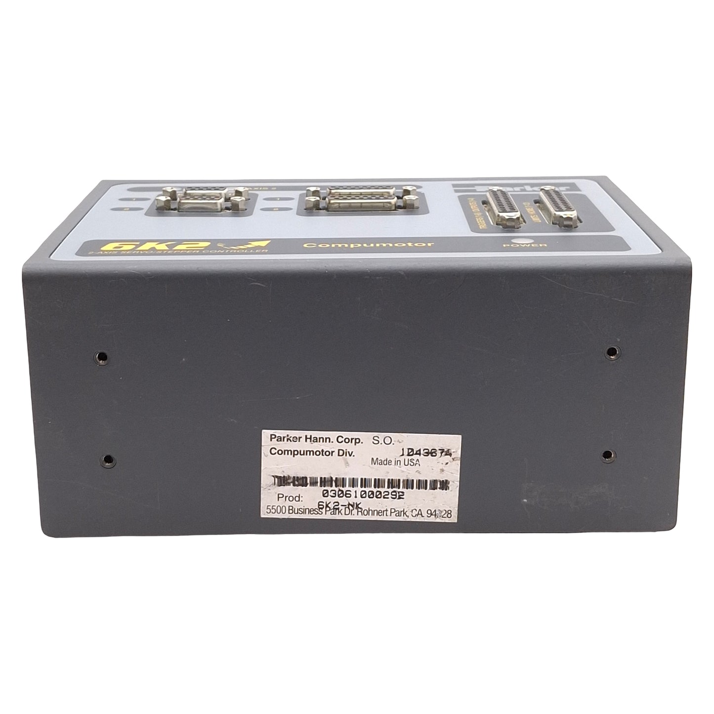 Used Parker 6K2-NK Compumotor Servo/Stepper Motion Controller, 2-Axis *No DIN Mount*