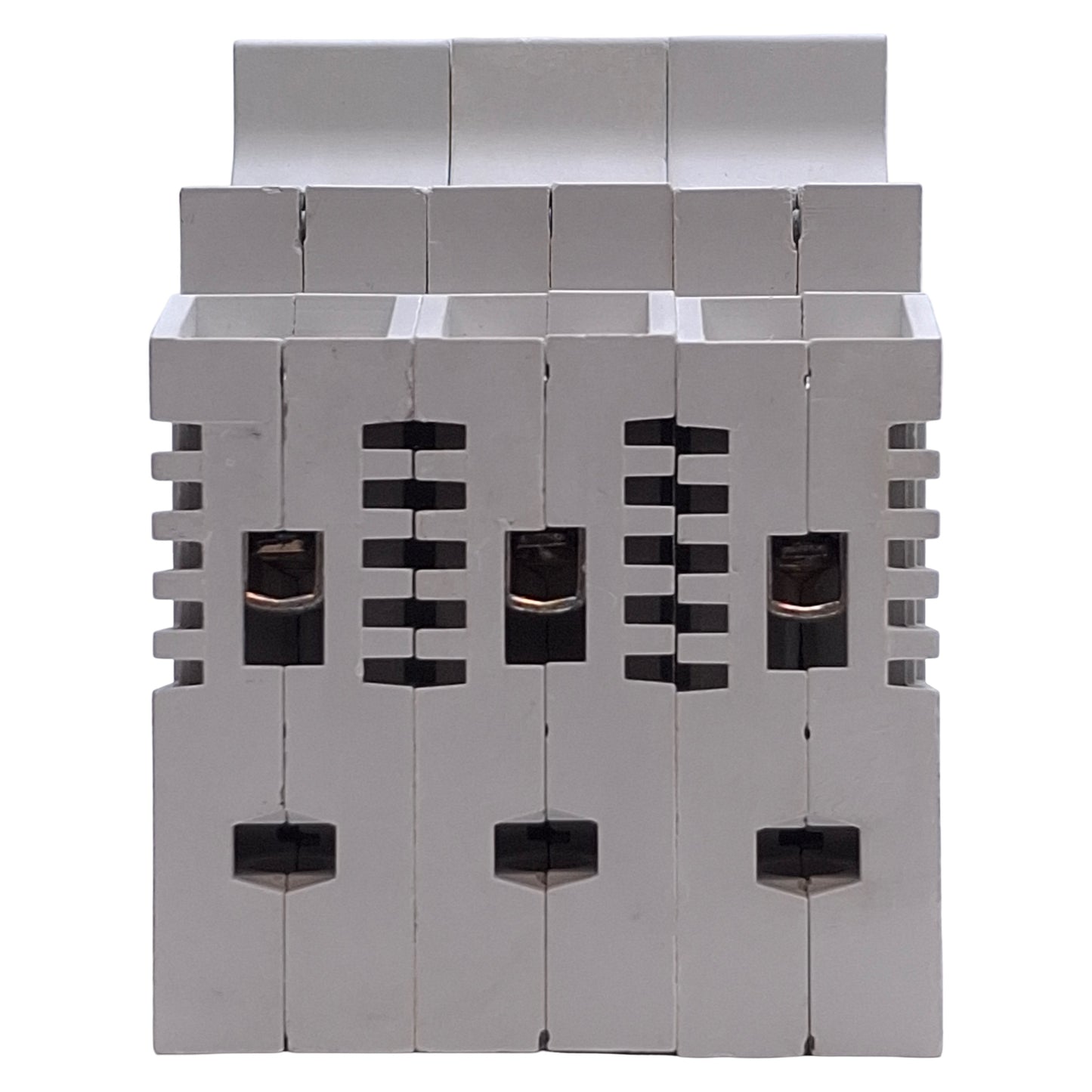 Used Siemens 3NW7 030 Fuse Holder, 3-Pole, 10x38 Fuse Size, 690VAC 32A Max, DIN Rail