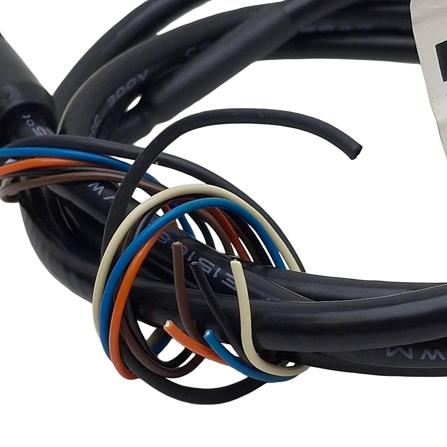 Used Omron STI 60568-0030 Light Curtain Cable, M12 5-Pin Female to Flying Leads, 4ft