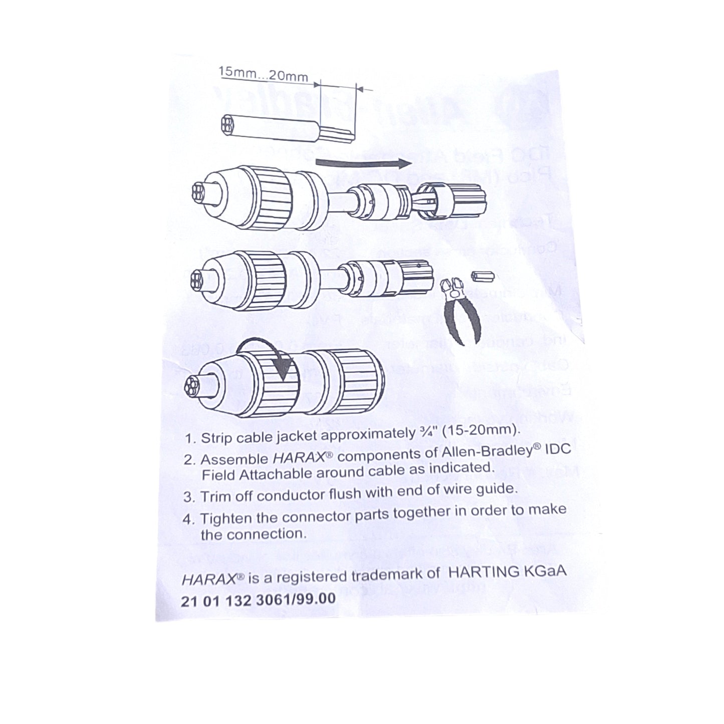 New Allen Bradley 889D-M4DC-H Insulation Displacement Connector, DC Micro, M12 4-Pin