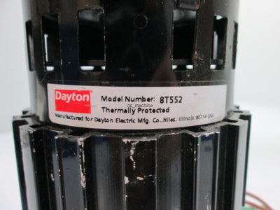 Used Dayton Grainger 8T552 Special Motor 3000RPM 250VAC 115V 60Hz