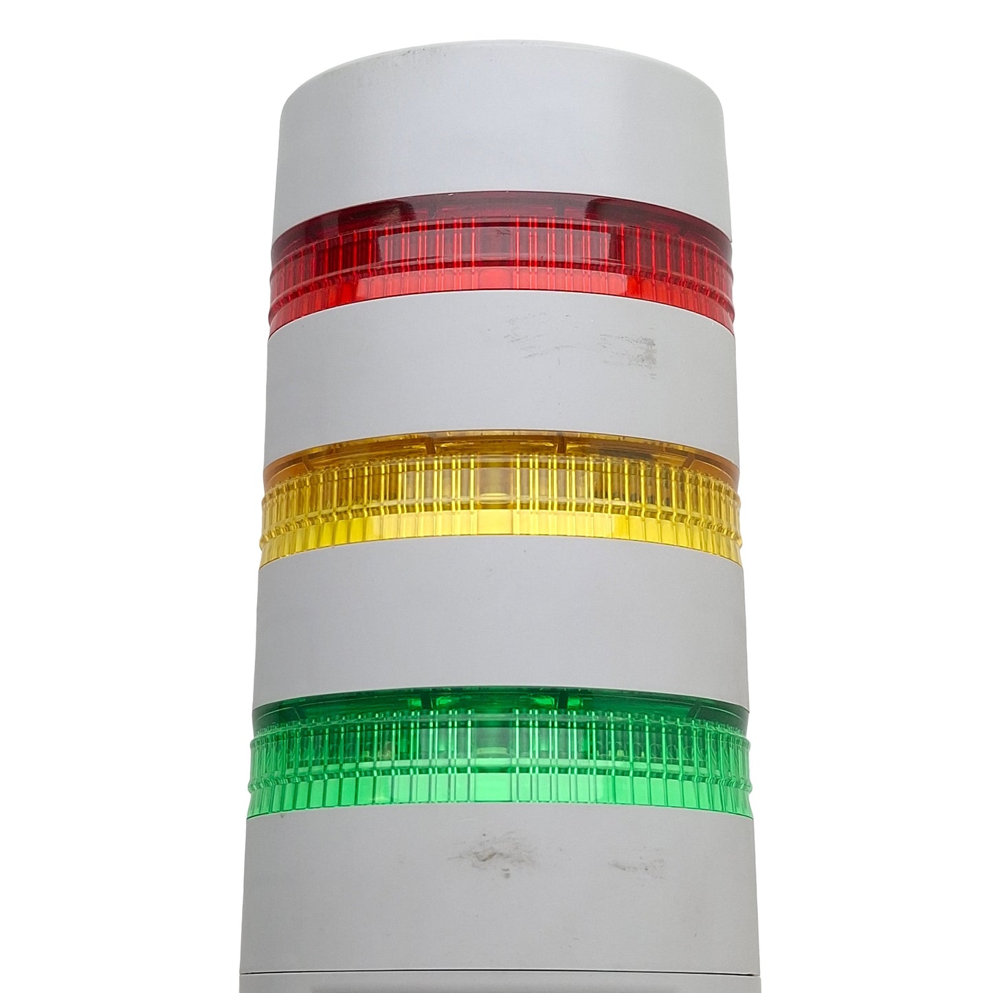 Used Idec LD6A-3GZQW-RYG LED Signal Light Tower, Red/Yellow/Green, 24VDC, ø60mm