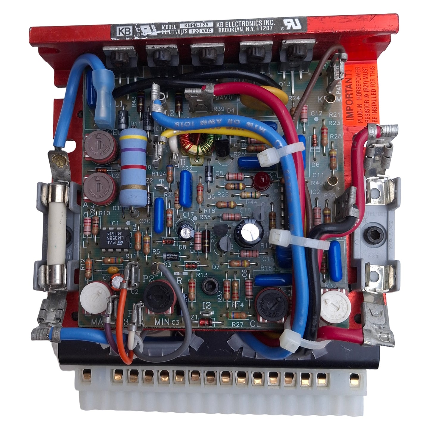 Used KB Electronics KBPB-125 Reversing DC Motor Drive, 1.5HP, 90VDC 16A, 120VAC
