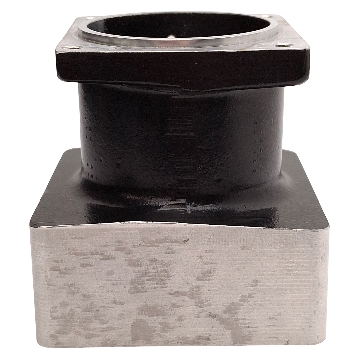 Used Aluminum Motor Coupler Adapter, 80mm Flange ø90mm Bolt Circle to NEMA 34