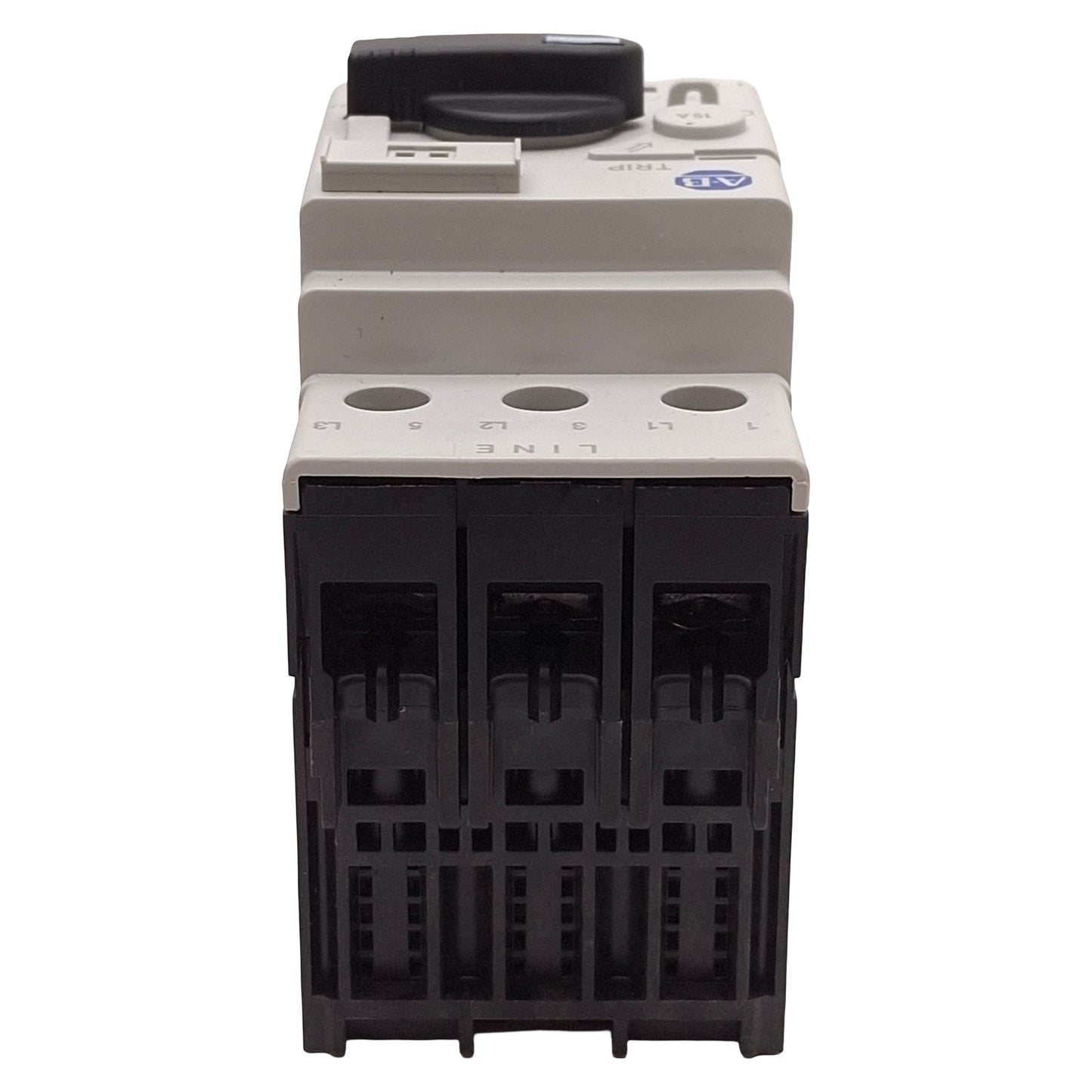 Used Allen Bradley 140U-D6D3-C15 Circuit Breaker, 3-Pole, 15A, 600Y/347VAC, DIN Rail