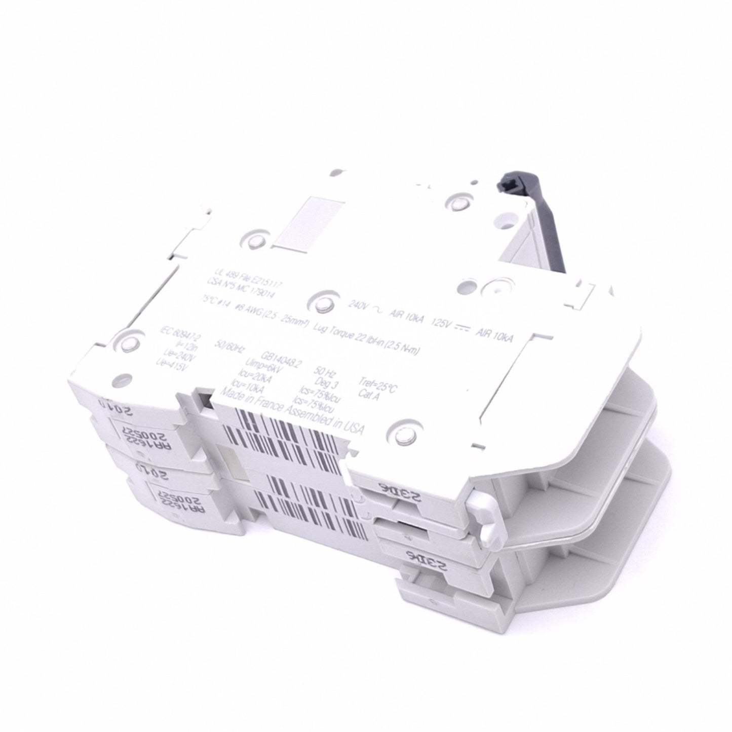 New Schneider Electric 60154 Multi9 Circuit Breaker, 2-Pole 2A, 240VAC, DIN Rail