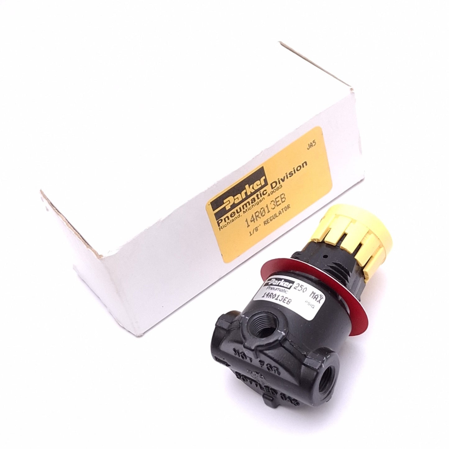 New Parker 14R013EB Air Pressure Regulator, 0-125psi Set, 250psi Max, 1/8in NPT
