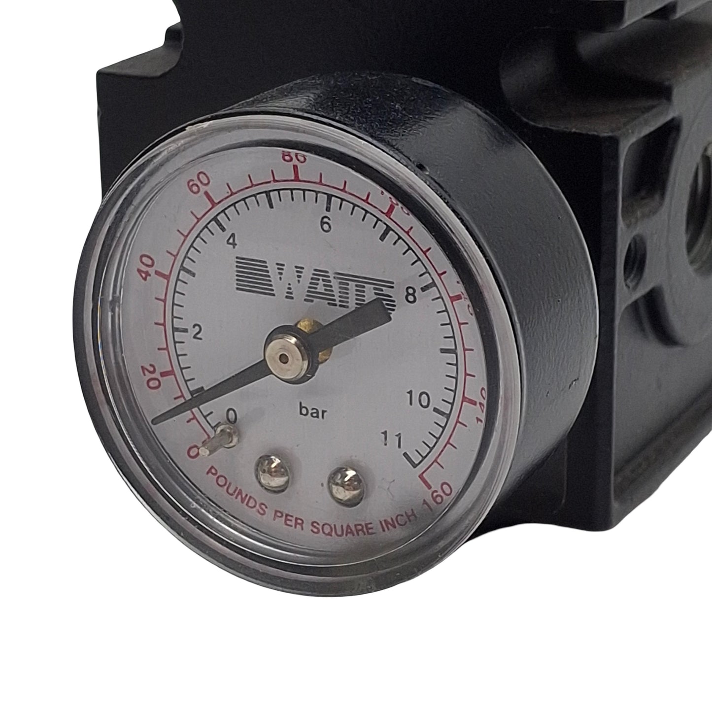 Used Parker WATTS R75-02CG Pneumatic Regulator, 1/4in NPT, 300psi Max, 25SCFM