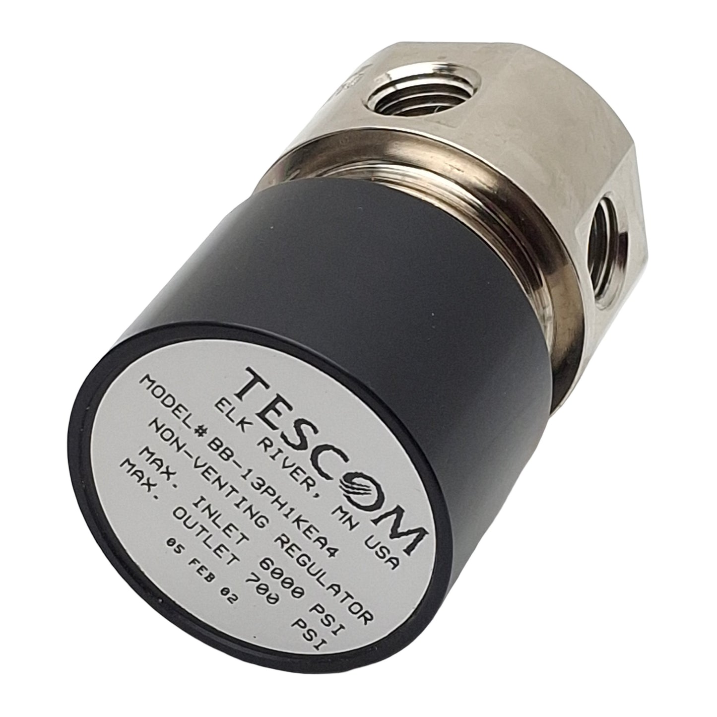 Used Tescom BB-13PH1KEA4 Pneumatic Regulator, 6000psi In, 700psi Set, 1/4in NPT