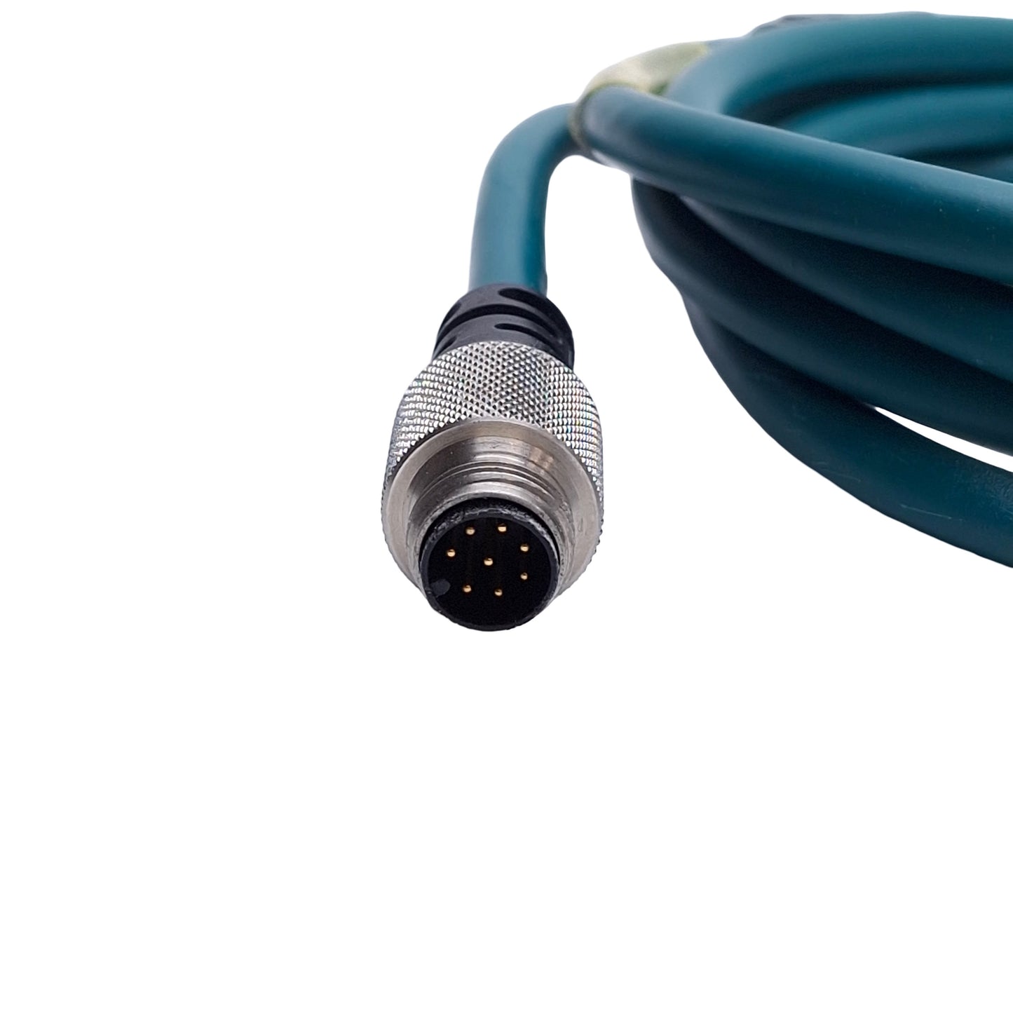 Used Cognex 849011002 In-Sight Camera Ethernet Cable 8-Wire RJ45 to M12 Male, 2m